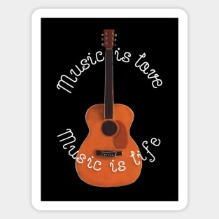 Music is Love Music is Life Sticker